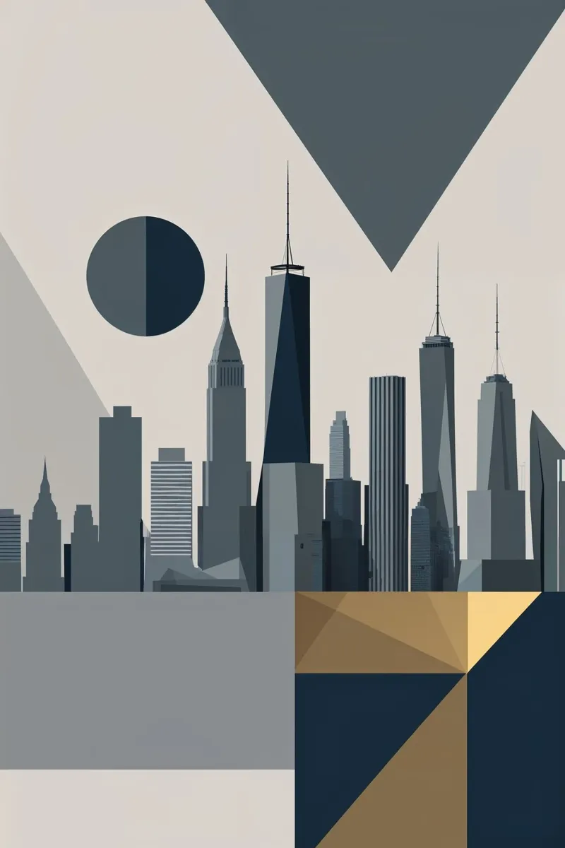 The Abstract Circle of NYC Skyline poster da AlbertKlee