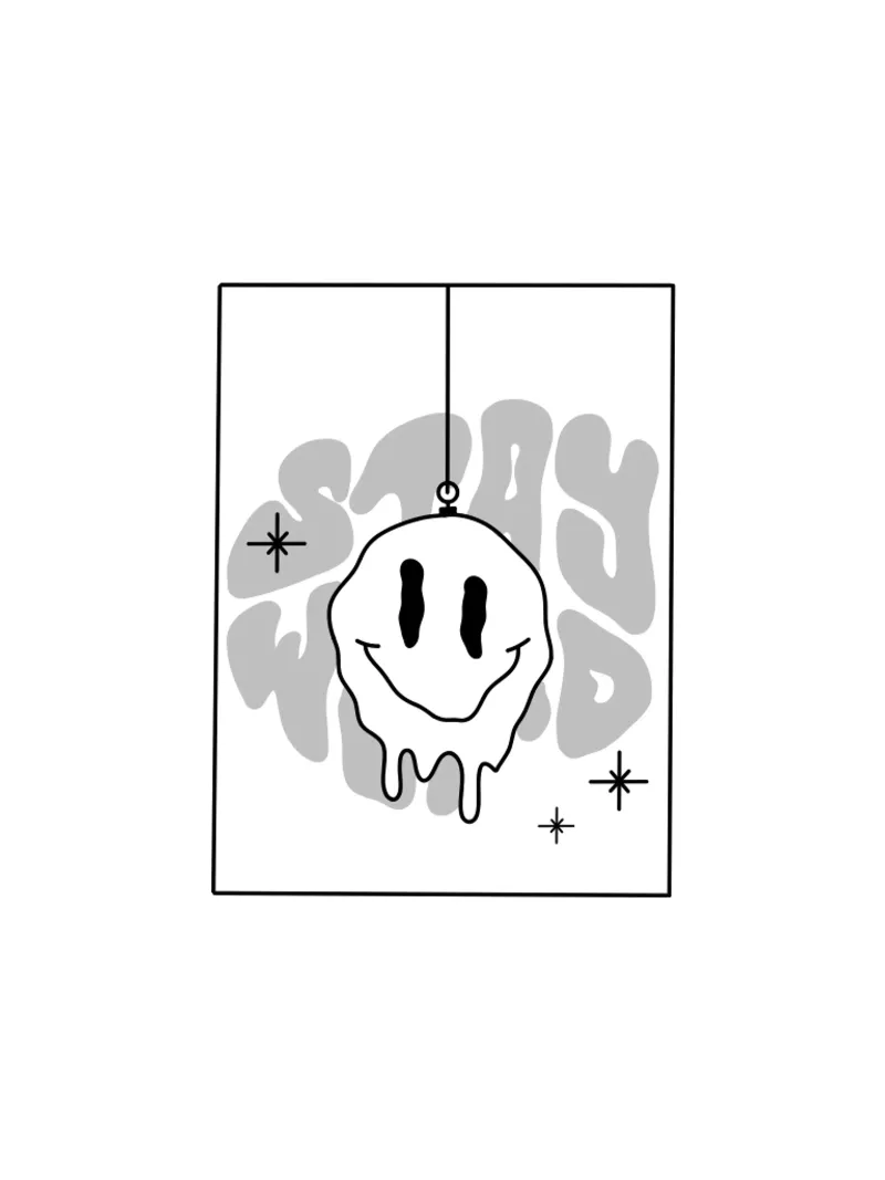 Stay Weird poster con telaio in legno da byh.illustration