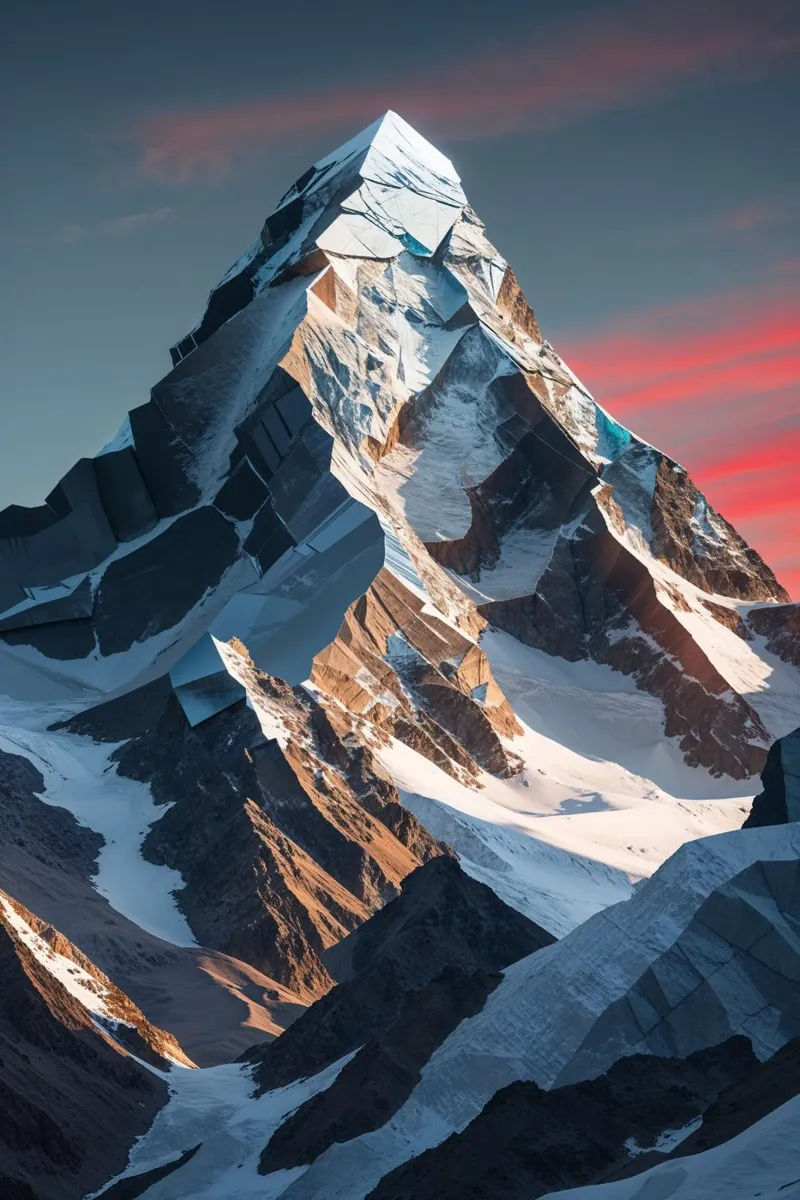 Geometric Harmony of K2 Peaks alluminio dibond da AlbertKlee