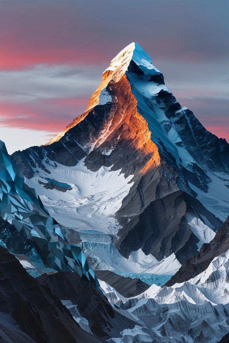 K2's Glacial Majesty in Abstract Detail alluminio dibond da AlbertKlee