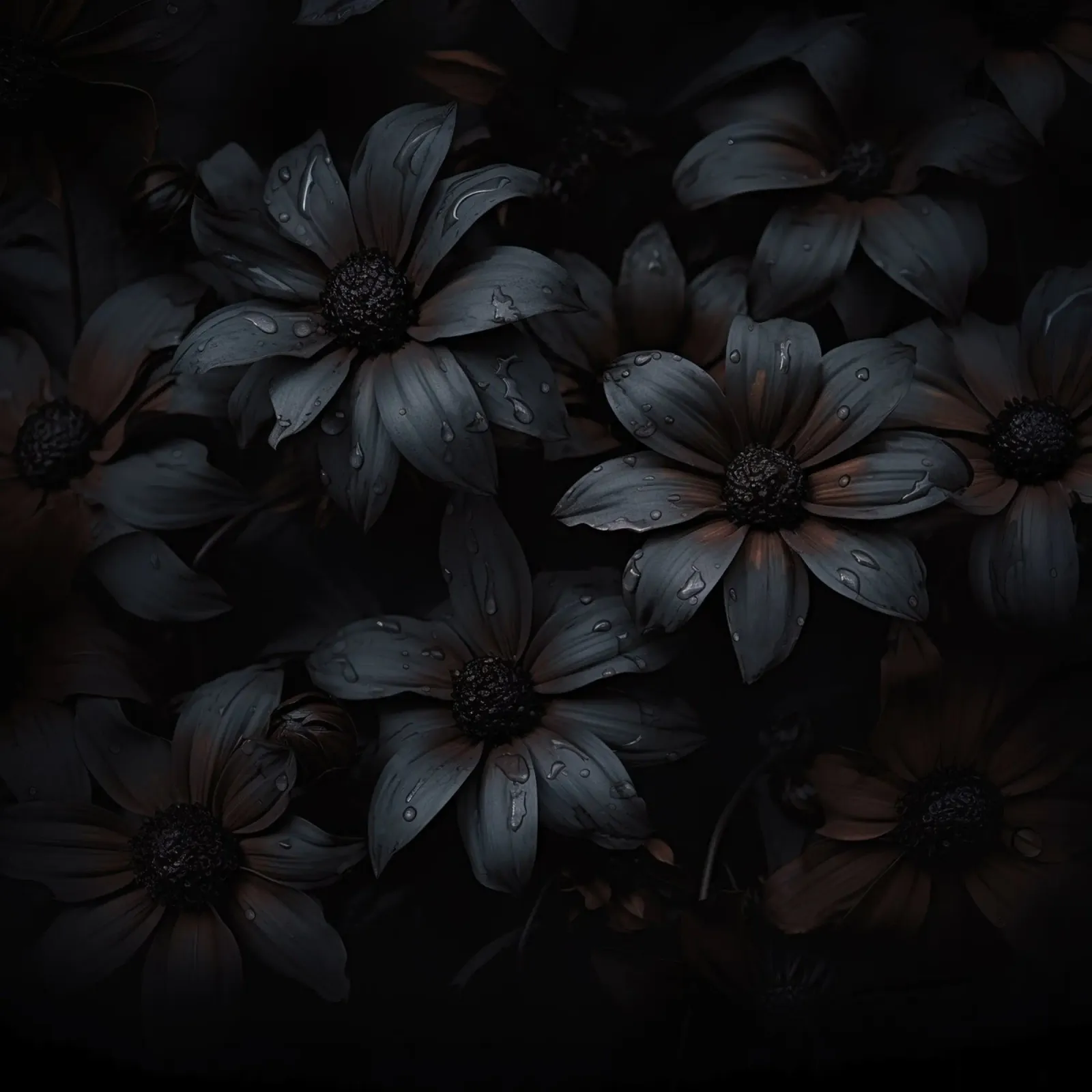 Reverie floreale opulenta Stato d'animo scuro plexiglass da Andrea Haase Floral Passion