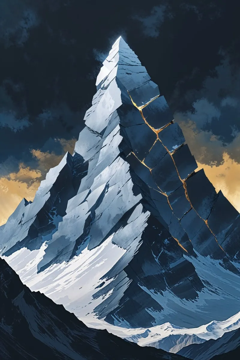 Golden Cracks of K2 alluminio dibond da AlbertKlee