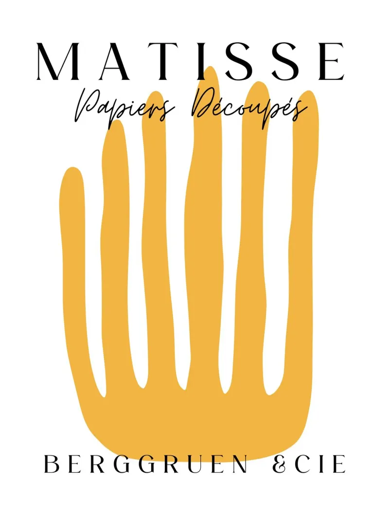 bold yellow shape poster con telaio in legno da ramosashop
