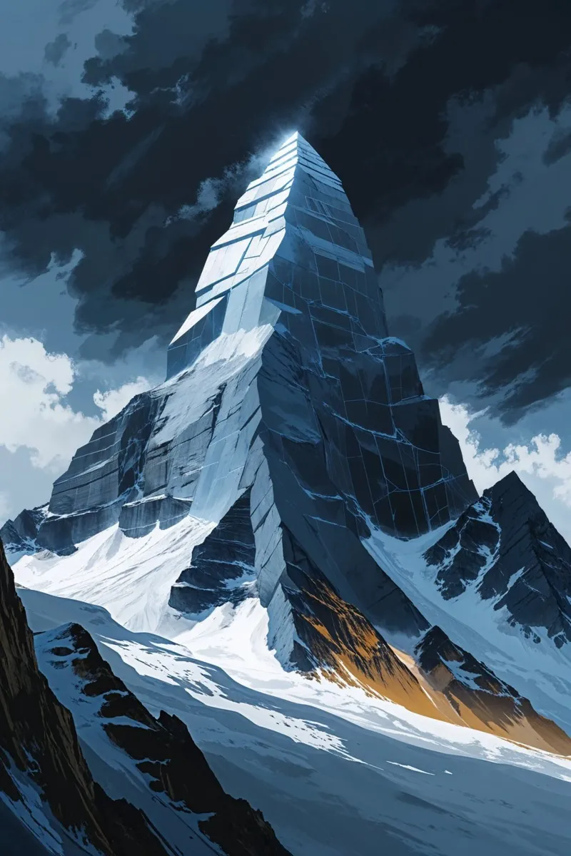 K2's Geometric Elegance in Shadows tela da AlbertKlee