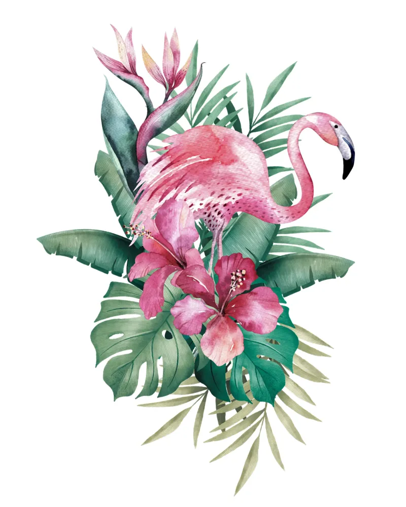 Tropical Flamingo Summer Vibes metacrilato de Andrea Haase Vintage World