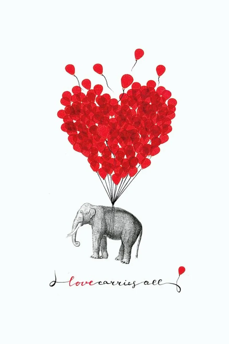 Love carries all - elephant pellicola backlit da Rococco LA