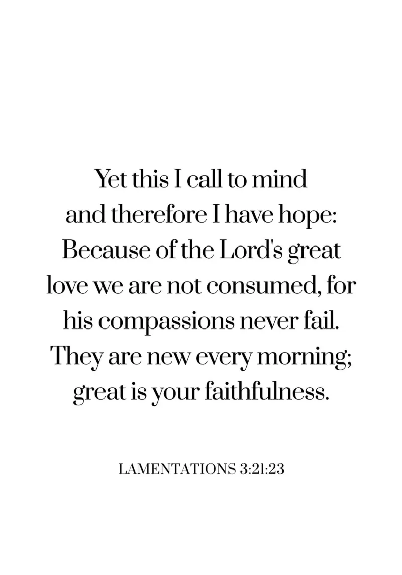 Yet this I call to mind and therefore I have hope quote canvas with Floater frame by Paigaam Studio