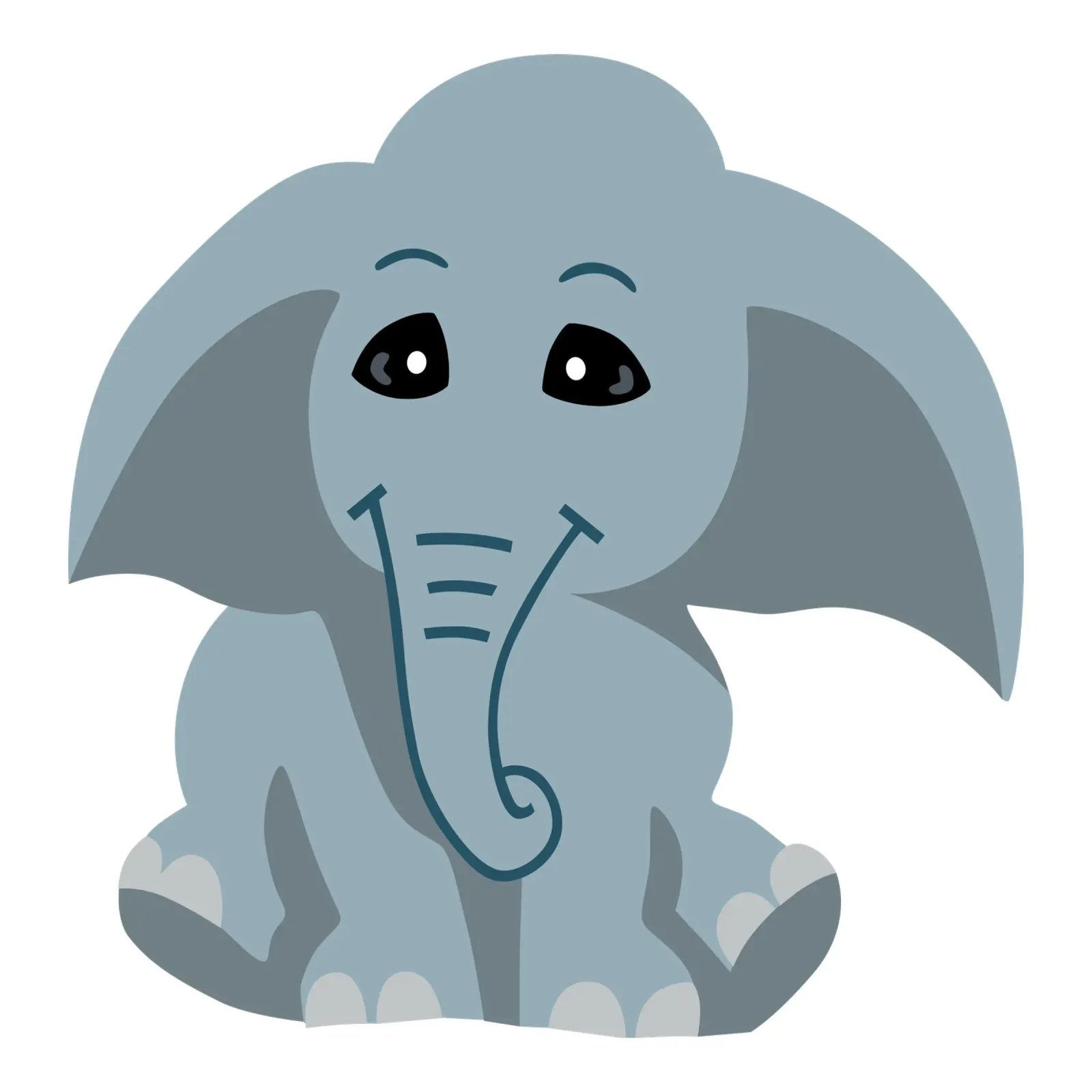 Olifant canvas met Baklijst van C.WILL