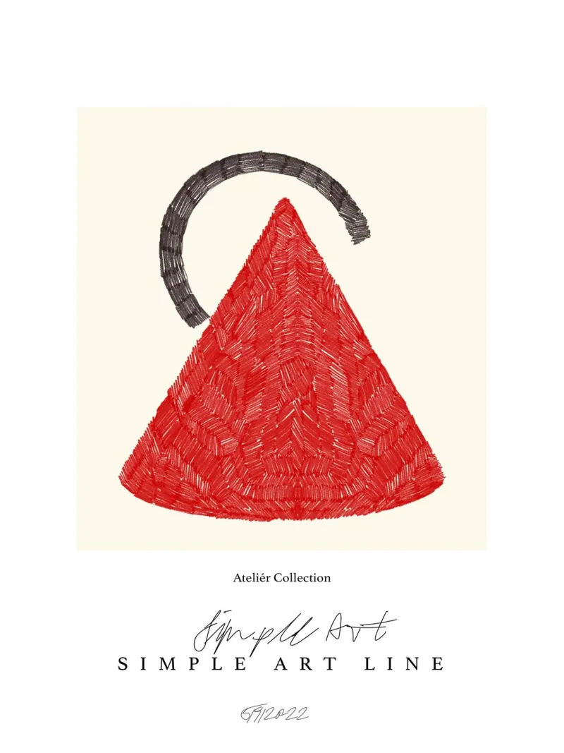 Simple Art Line No 20 poster con telaio in plastica da treechild