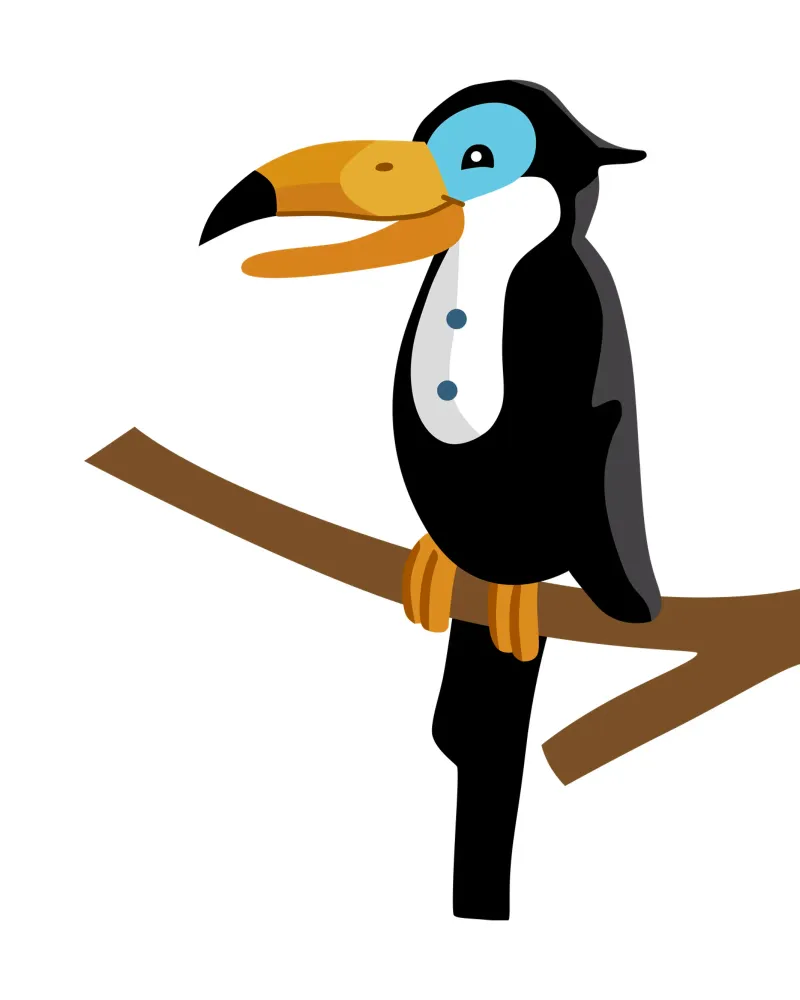 Toucan acrylic glass by C.WILL