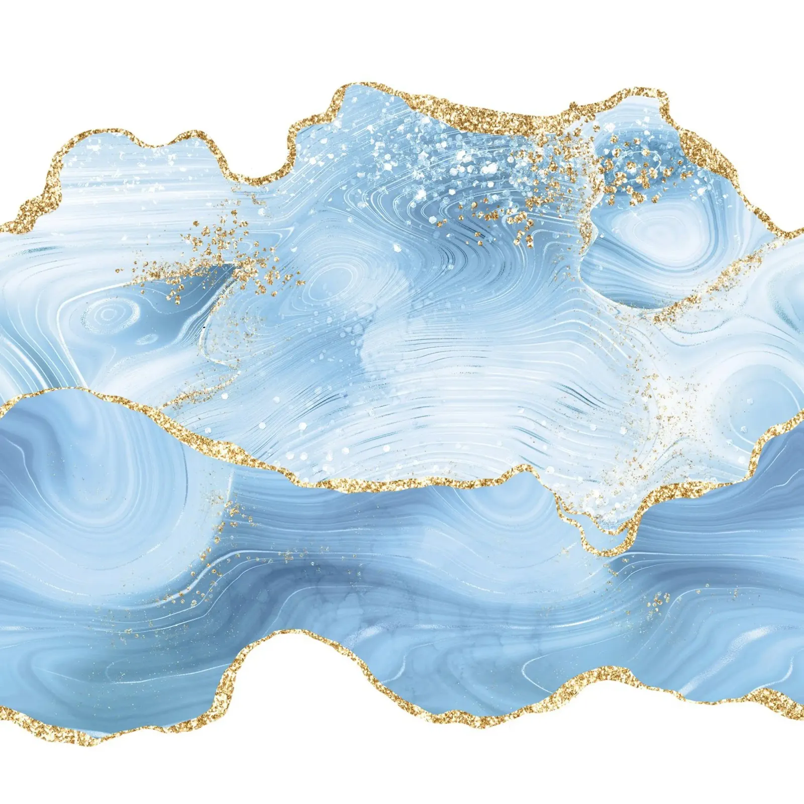 Texture agata glitterata blu e oro 05 alluminio dibond da Gemstone Textures