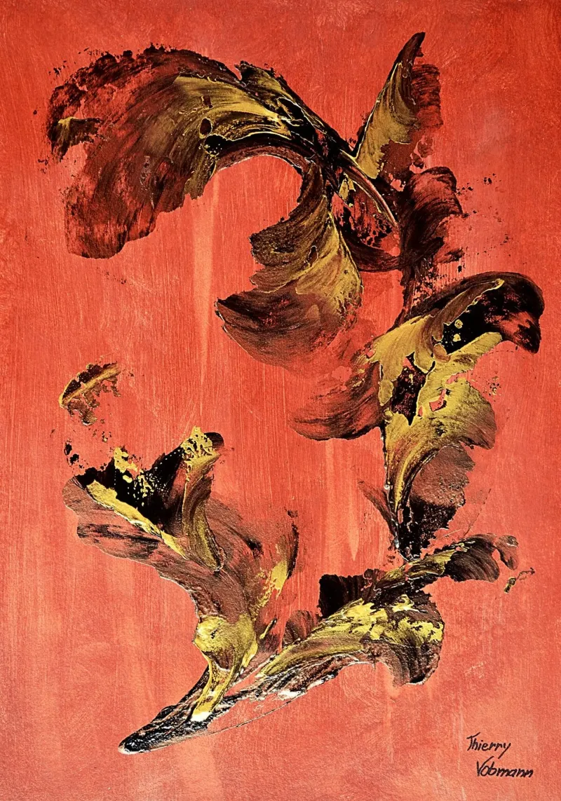 IDEAL GIFT 127 poster con telaio in alluminio da Thierry Vobmann Abstract painting
