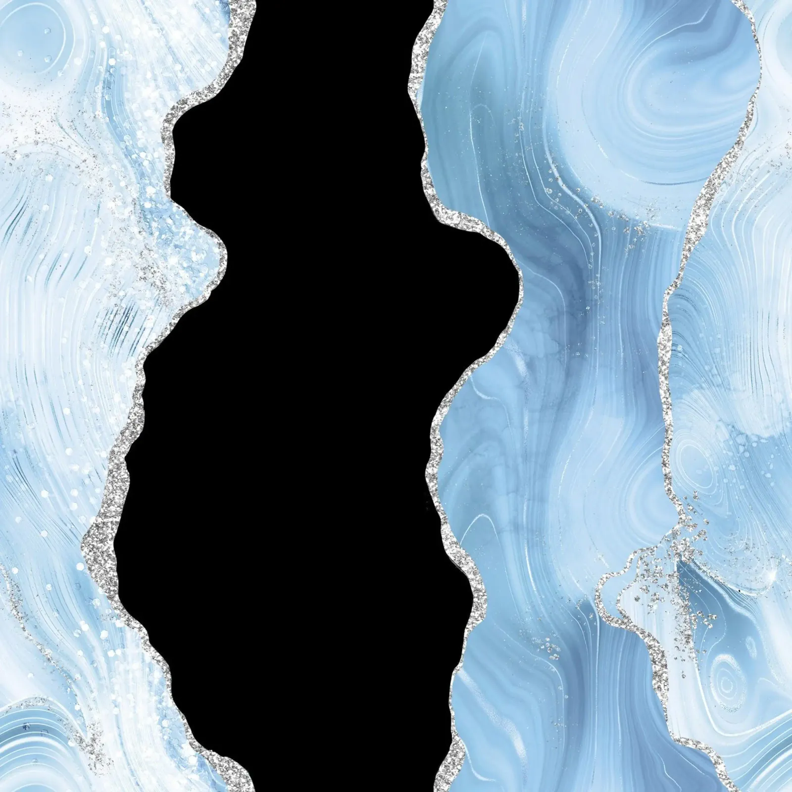 Texture glitterata Agata blu e argento 02 plexiglass da Gemstone Textures