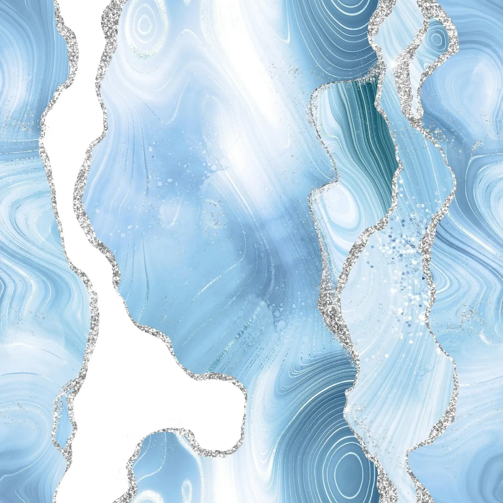 Texture glitterata Agata blu e argento 05 alluminio dibond da Gemstone Textures