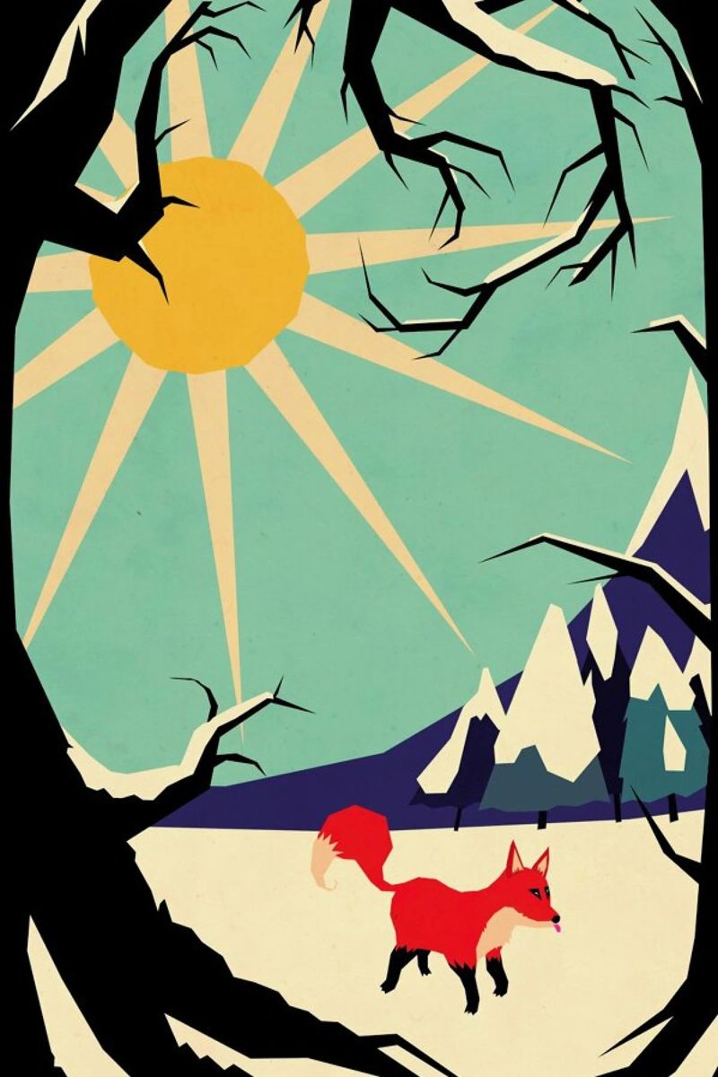 Fox roaming around Poster von Yetiland