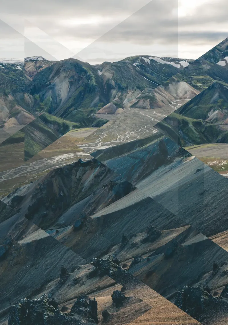Mania Landscapes Scattered 3 Landmannalaugar (Iceland) metacrilato de Mania Print Collection