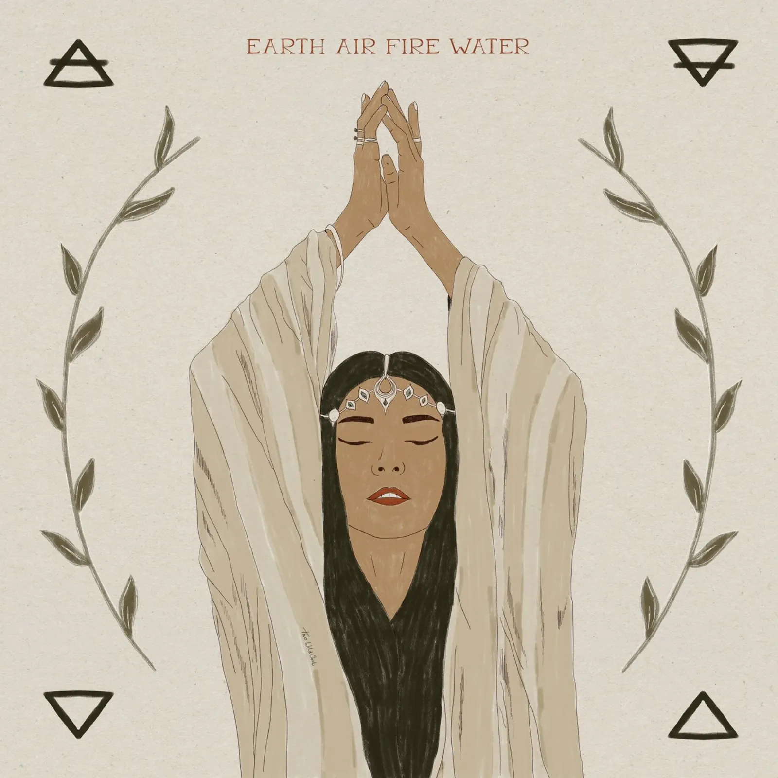 Terra, Aria, Fuoco, Acqua Gli Elementi Donna Tribale Boho carta hahnemühle da This Wild Soul - Illustration