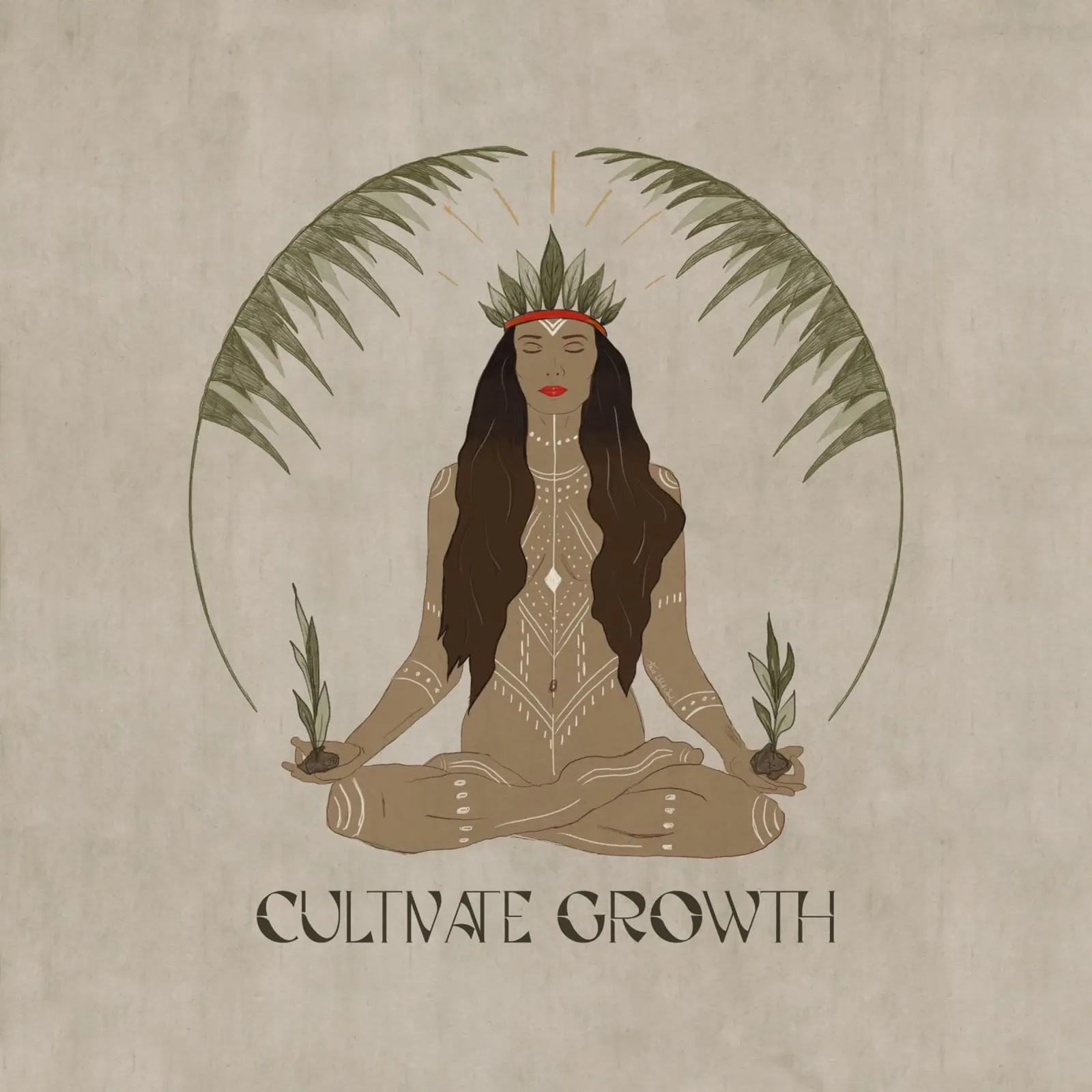 Coltivare la crescita - Meditazione rituale tribale Boho sulle piante poster da This Wild Soul - Illustration