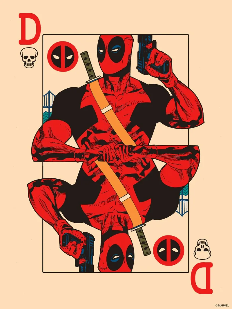 Deadpool – König des Chaos carta hahnemühle da MARVEL Designs by JUNIQE