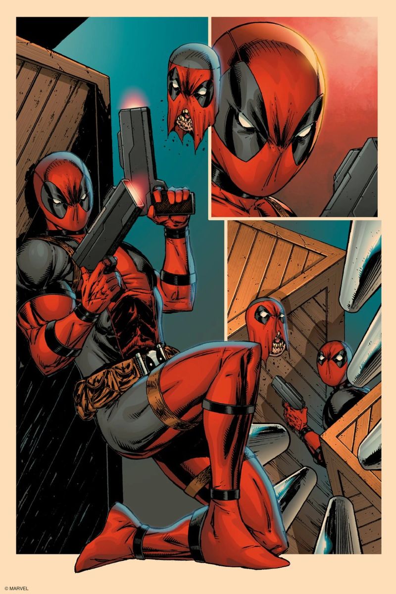 Deadpool Action carta hahnemühle da MARVEL Designs by JUNIQE