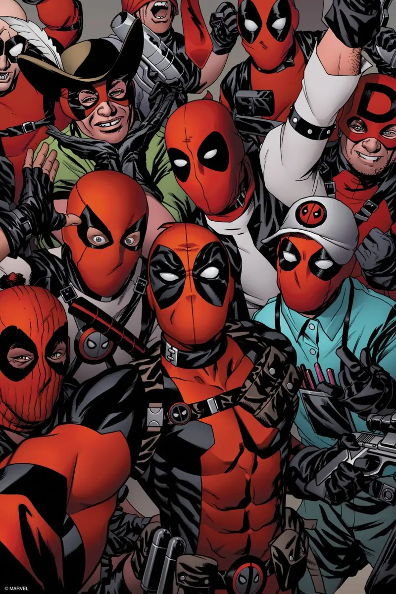 Deadpool-Versammlung carta hahnemühle da MARVEL Designs by JUNIQE