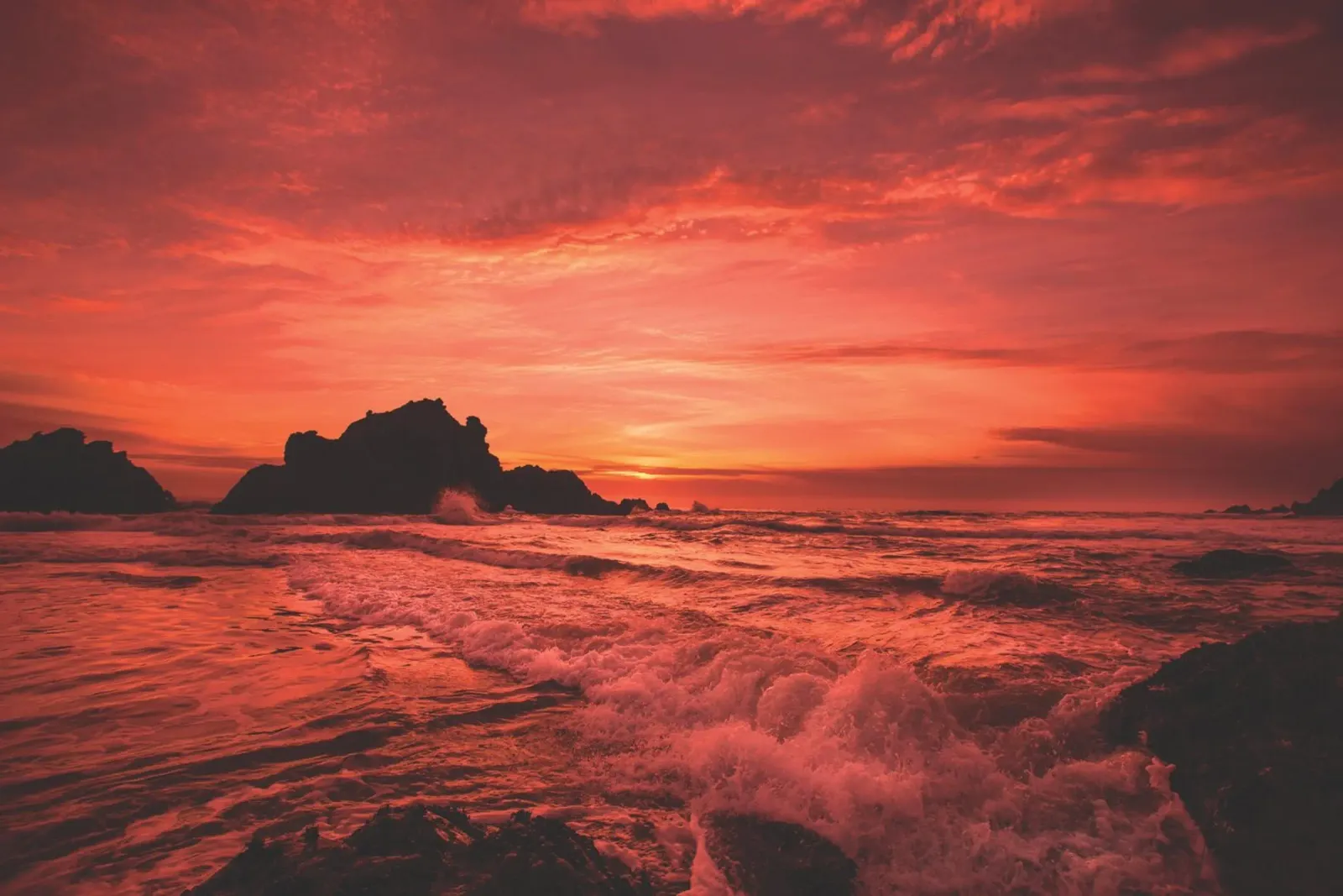 Scarlet Big Sur Sunset hahnemühle by Dave Hare Photography