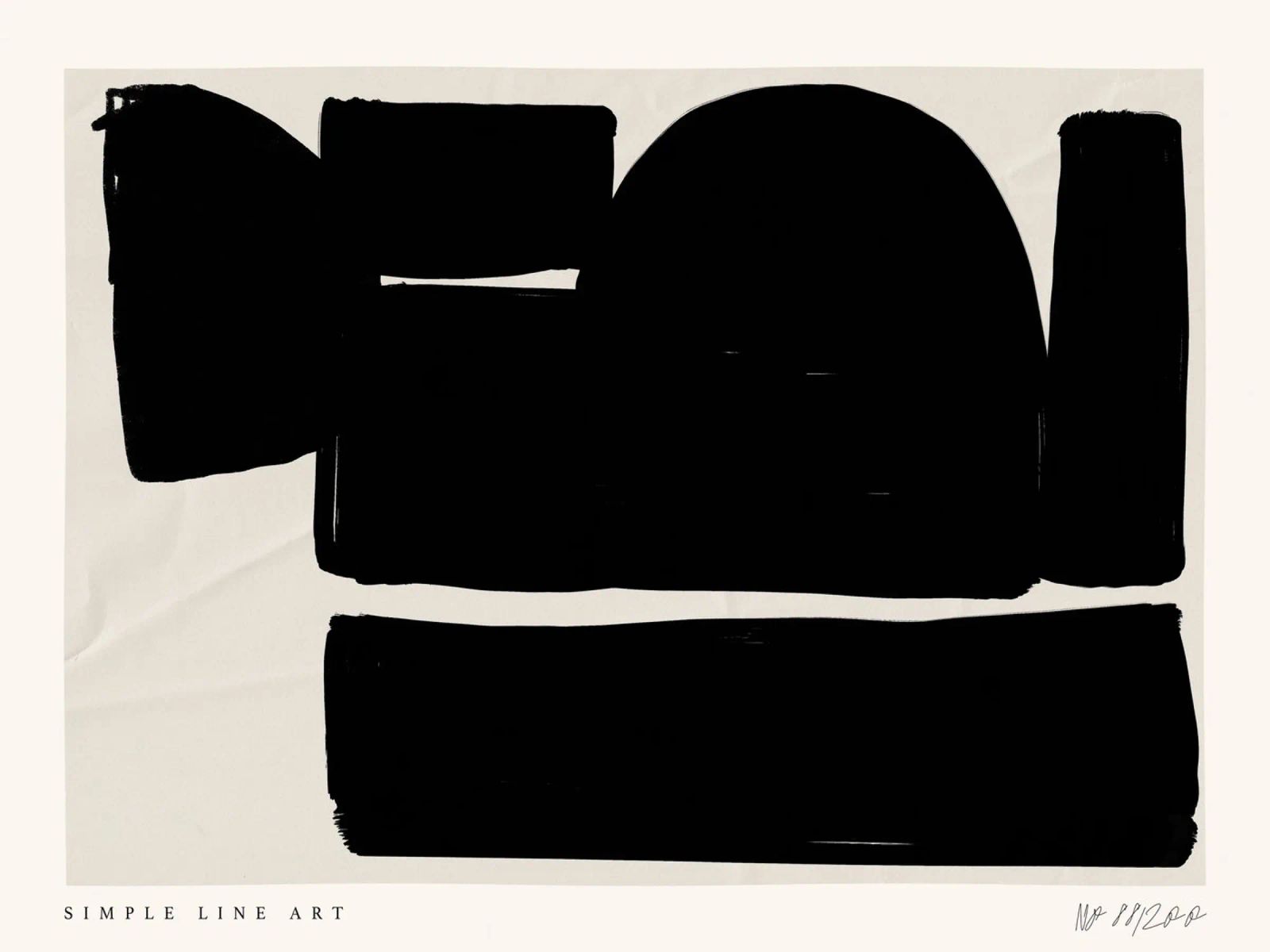 Simple Art Line No 36 Leinwand von treechild