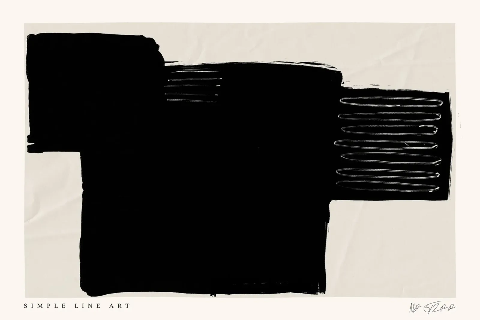 Simple Line Art No 37 alluminio dibond da treechild