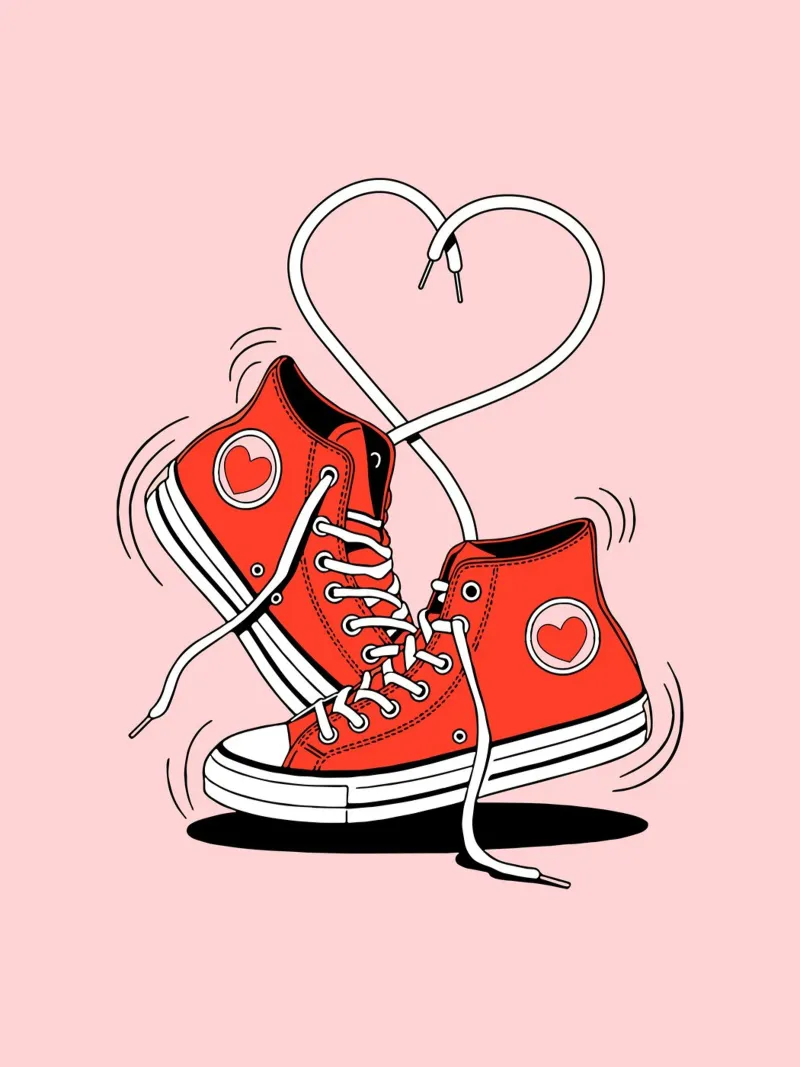 Selbstliebe Turnschuhe Valentine Poster von cafelab