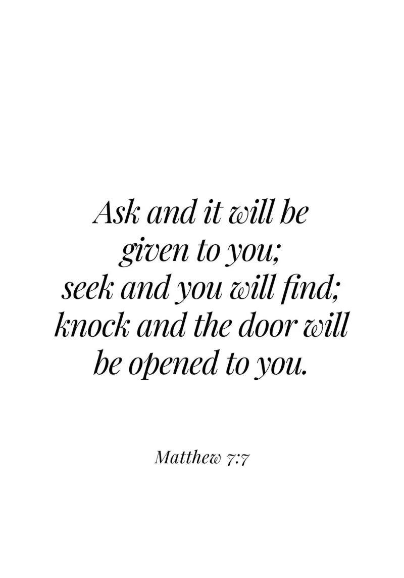 Ask it will be given to you quotes canvas by Paigaam Studio