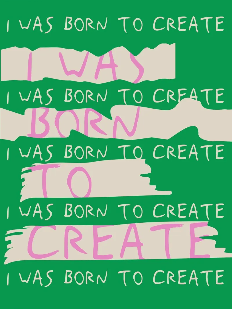Born To Create alluminio dibond da treechild