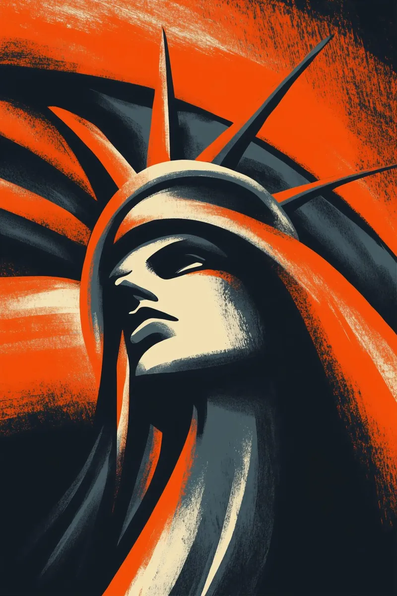 La fiamma della libertà nella tempesta del tempo poster con telaio in legno da melipo-art