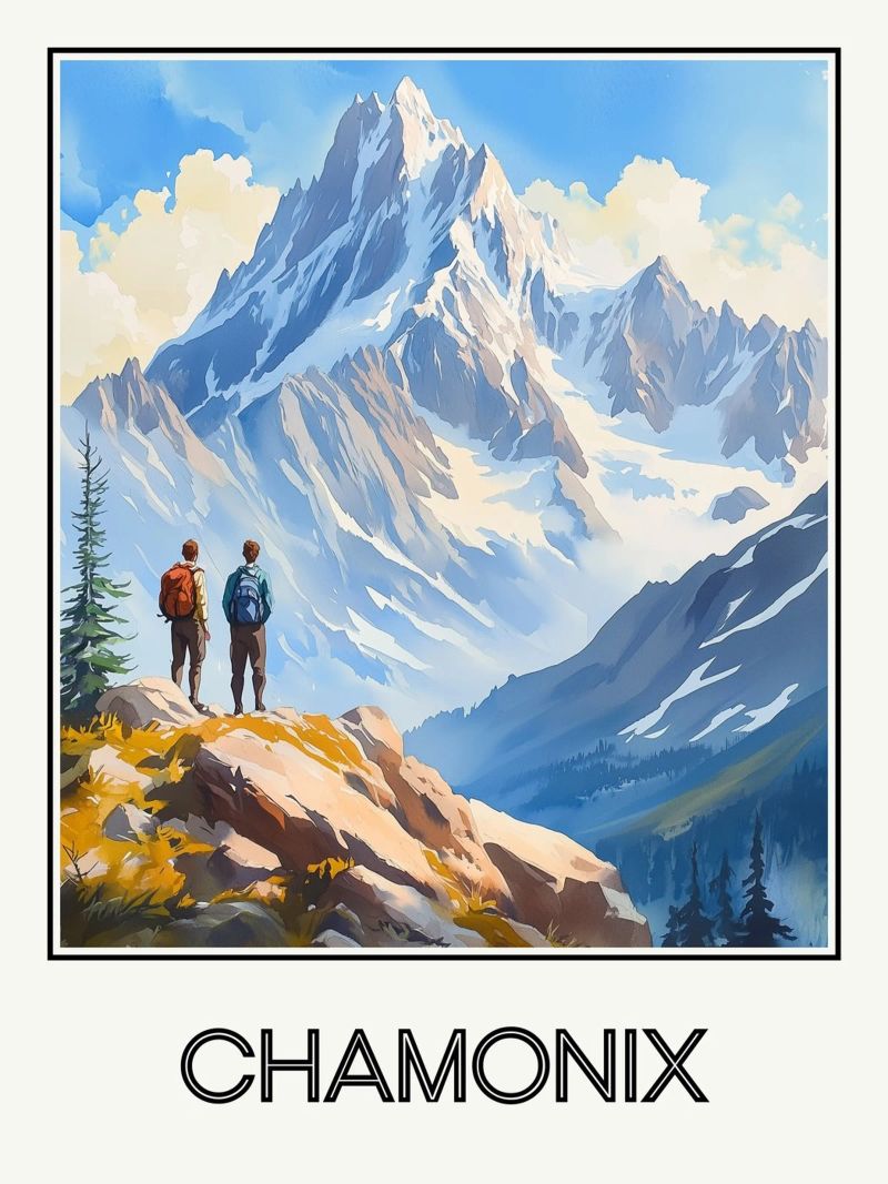 Chamonix Leinwand von Frame the World