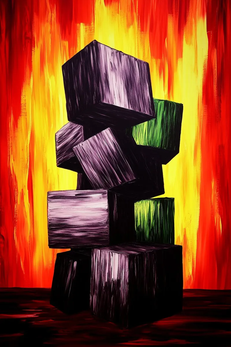 Torres de cambio en el fuego de la transformación hahnemühle de melipo-art