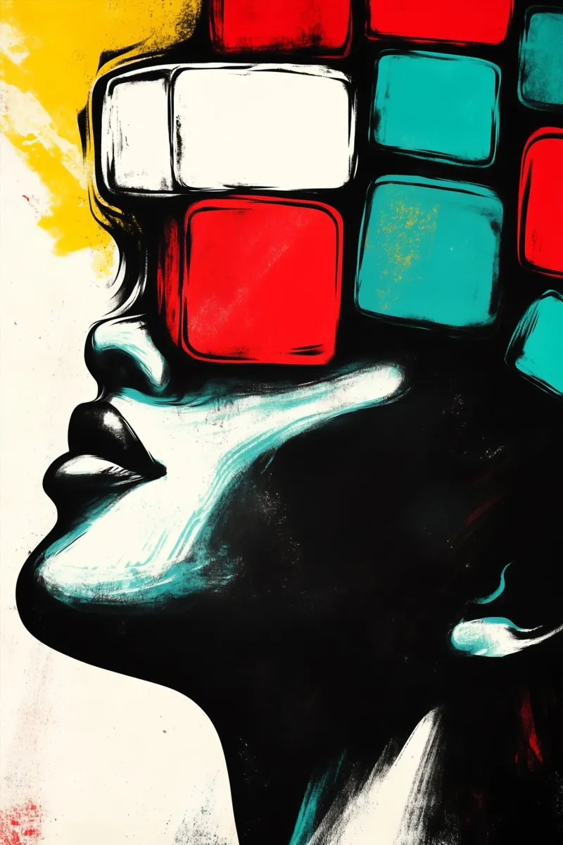 Visioni bloccate tra realtà e sogno poster con telaio in legno da melipo-art
