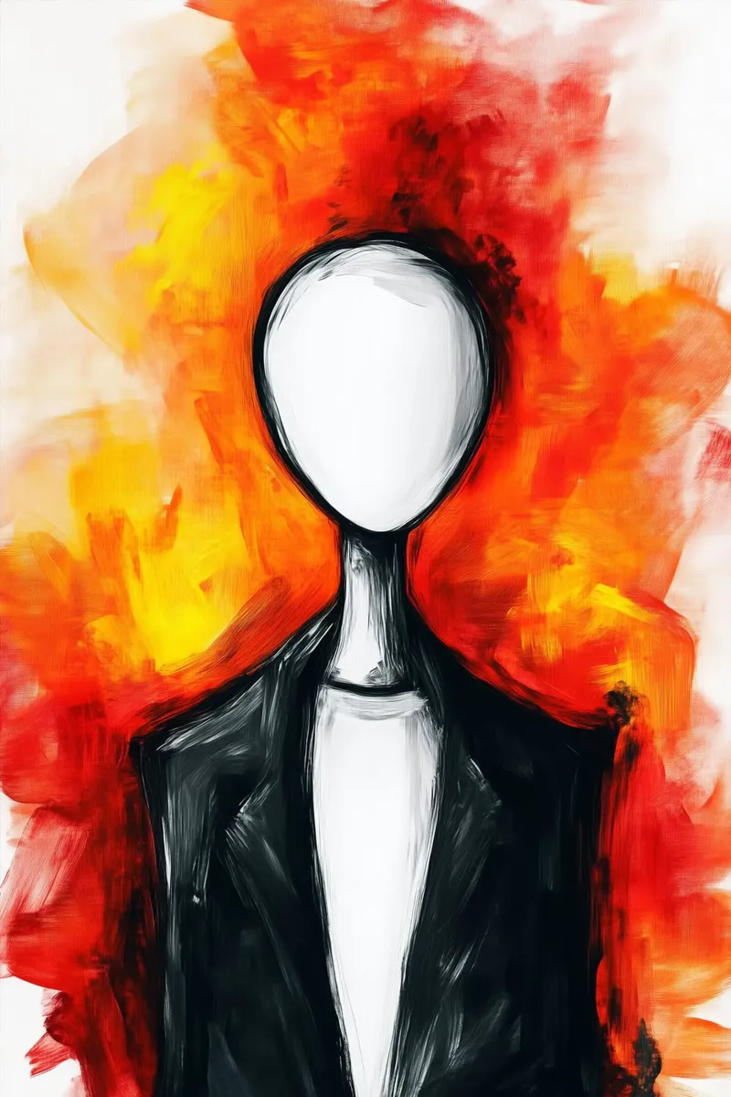 Il volto del vuoto in una fiamma ardente alluminio dibond da melipo-art