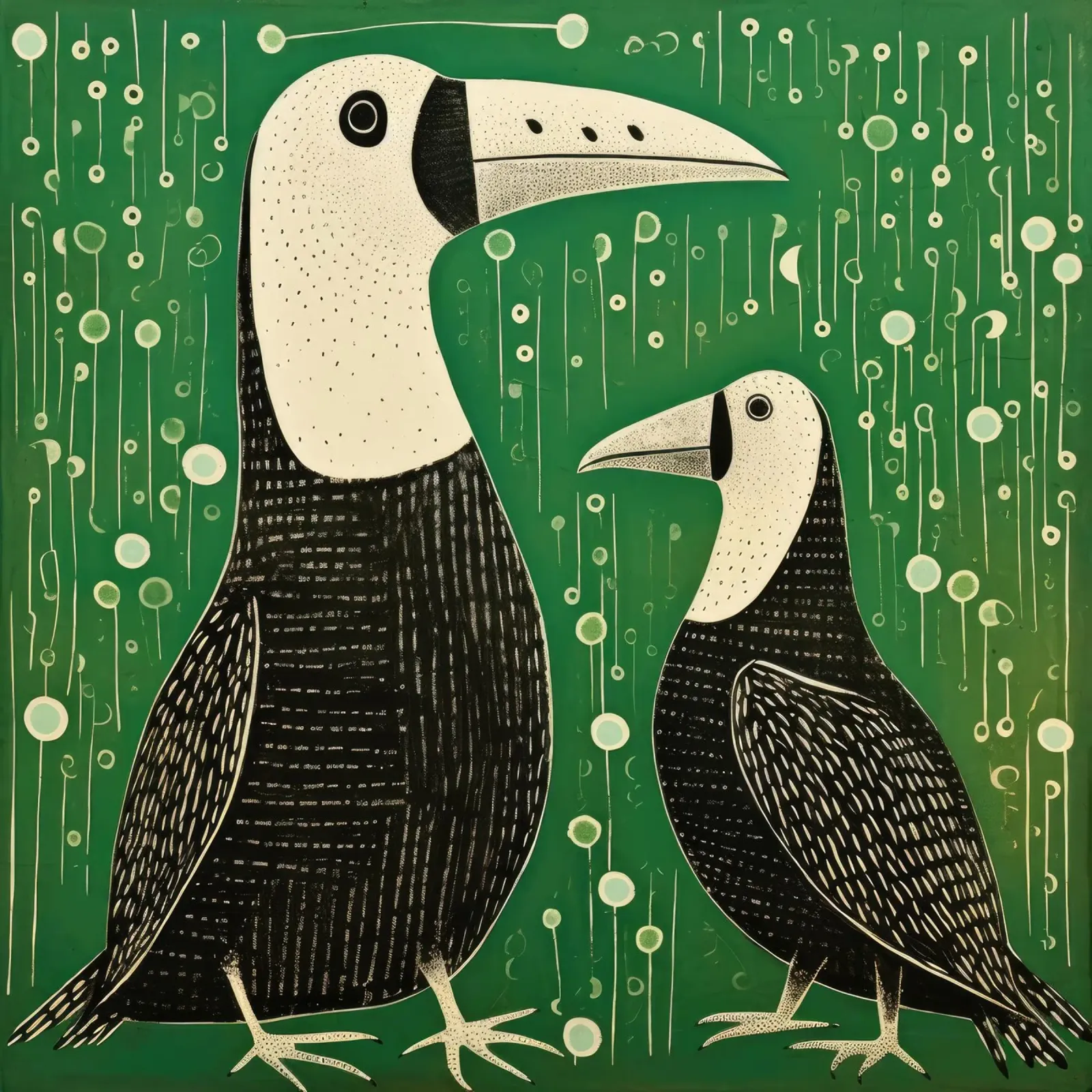 Albatros verde 2 pellicola backlit da Minimal Animal Art