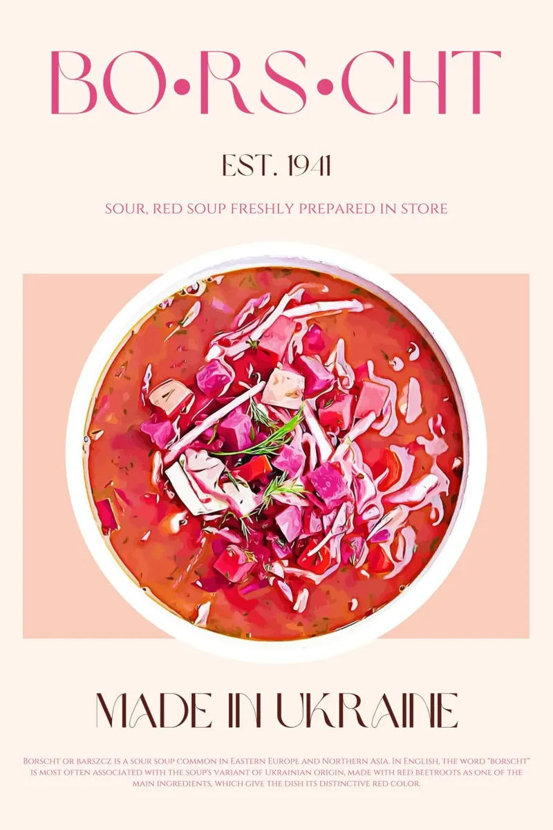 Stampa Borscht poster da KOKRPrints