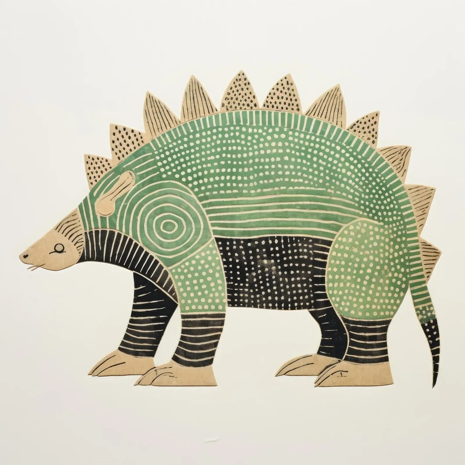 Armadillo verde 2 pellicola backlit da Minimal Animal Art