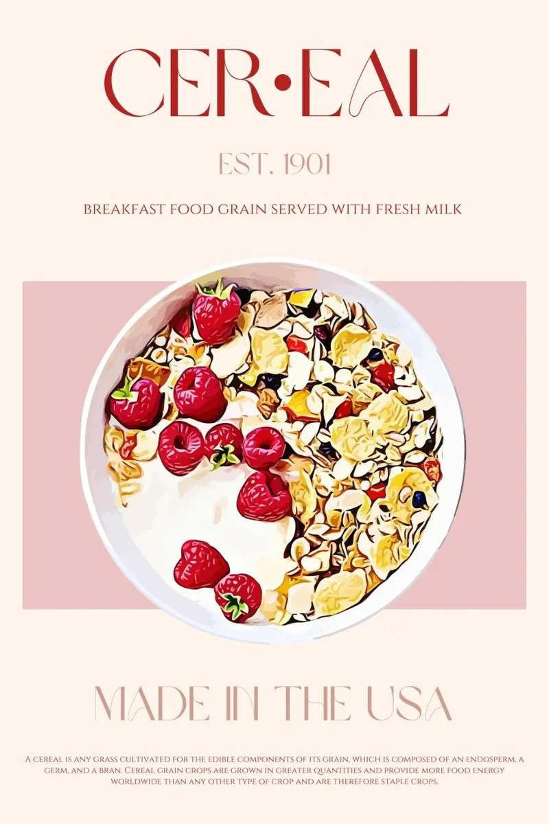 Cereal Print canvas by KOKRPrints