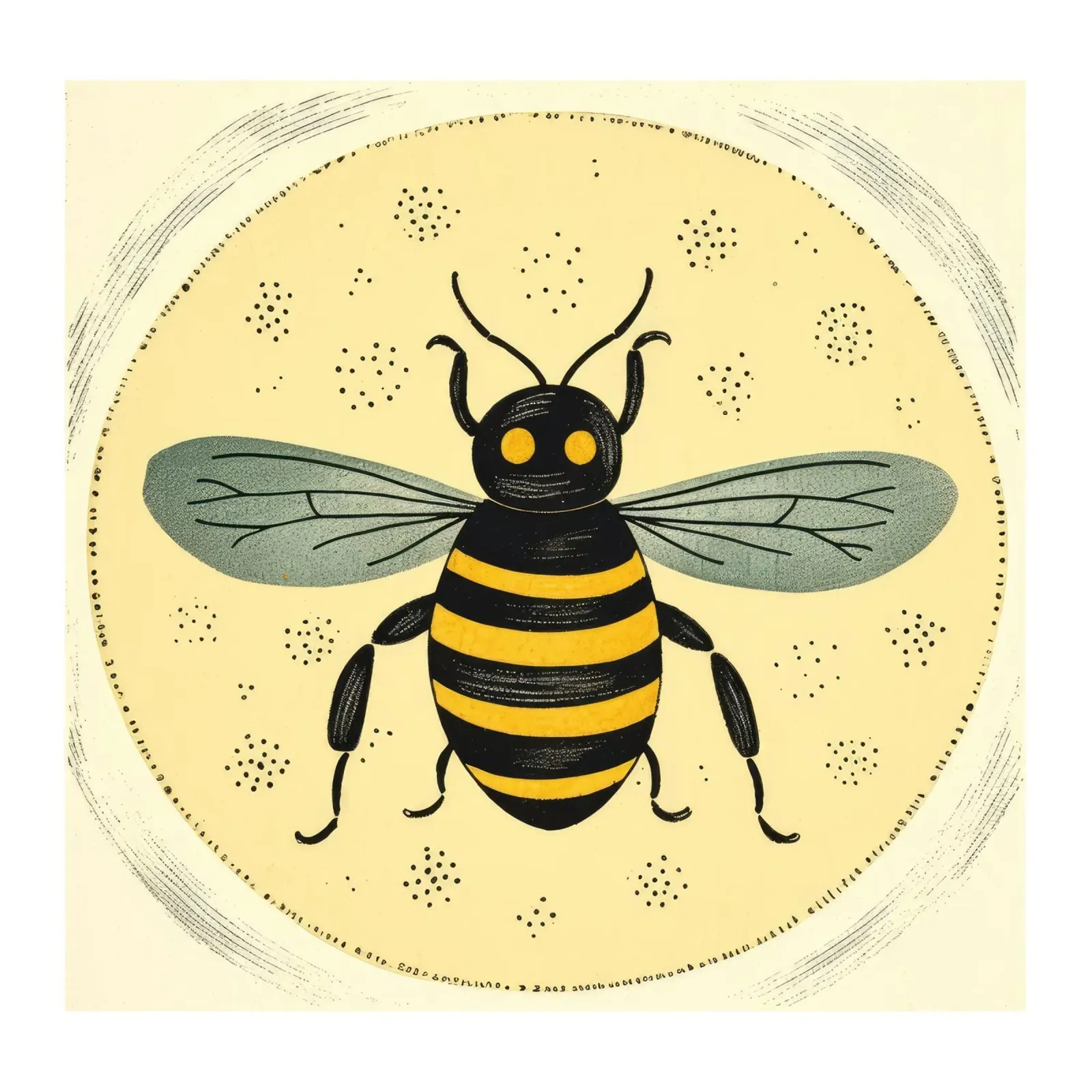 Ape verde Bumblebee 2 pellicola backlit da Minimal Animal Art