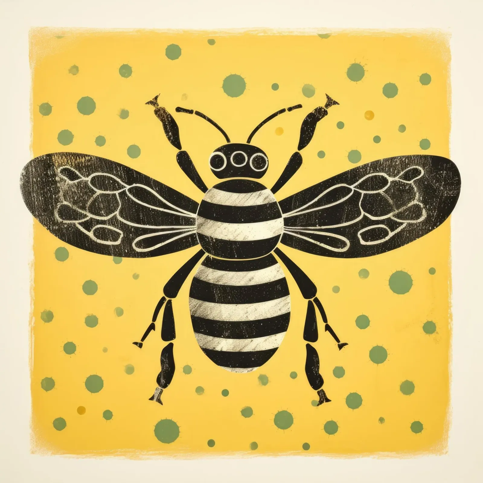 Ape verde Honeybee 2 pellicola backlit da Minimal Animal Art