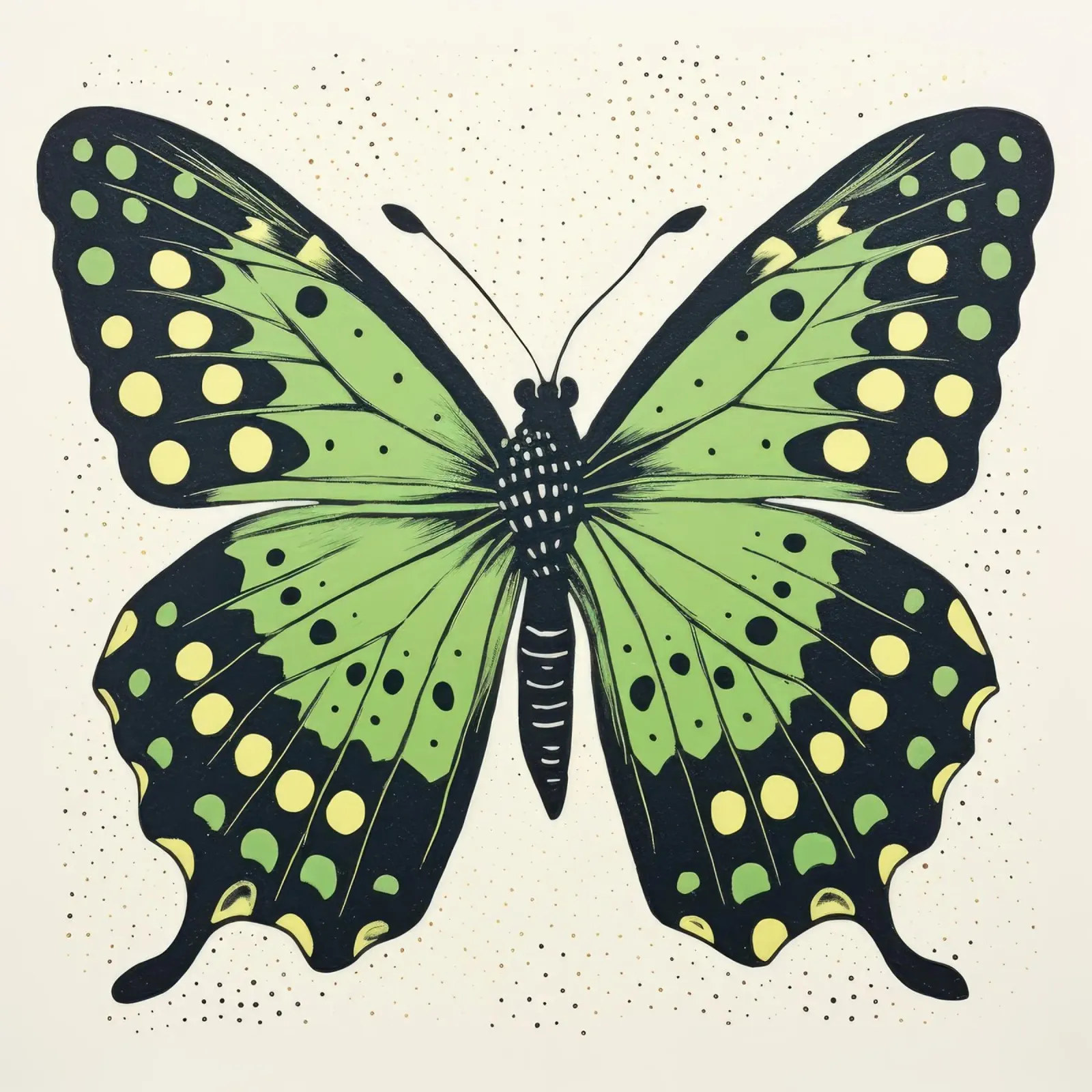 Farfalla verde 3 pellicola backlit da Minimal Animal Art