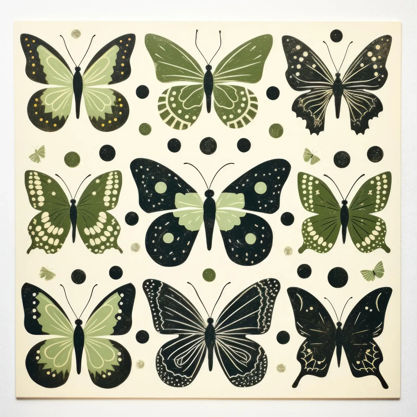 Farfalla verde 4 pellicola backlit da Minimal Animal Art