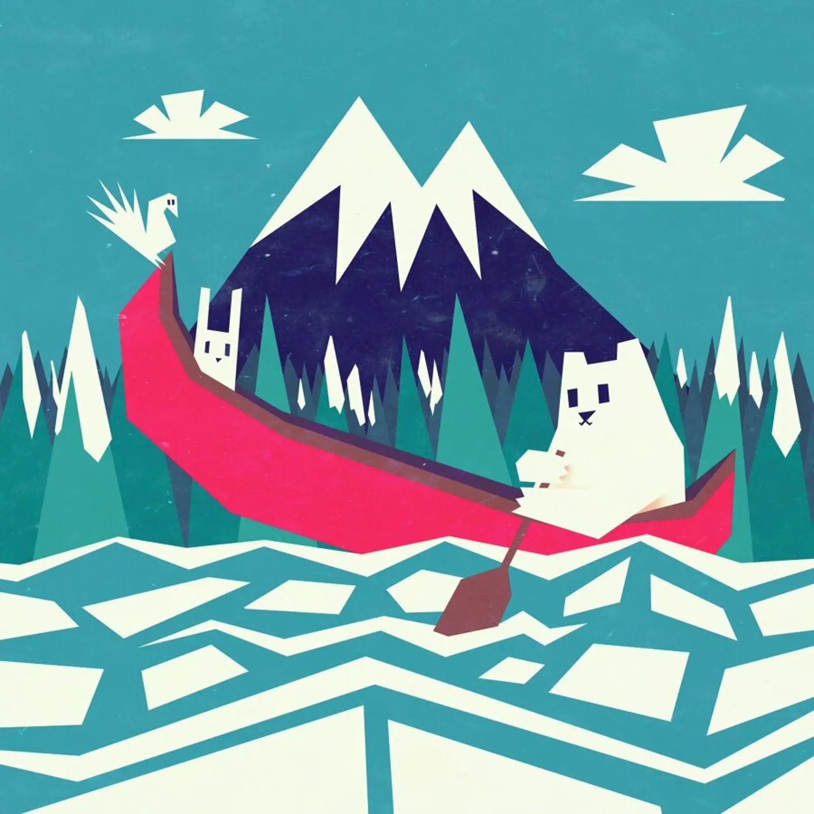Yeti Canoe poster con telaio in plastica da Yetiland