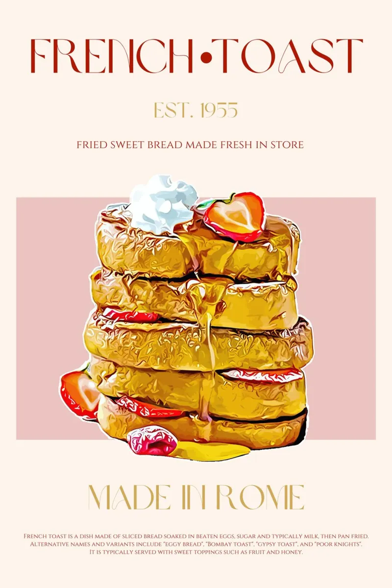 French Toast drucken Leinwand von KOKRPrints