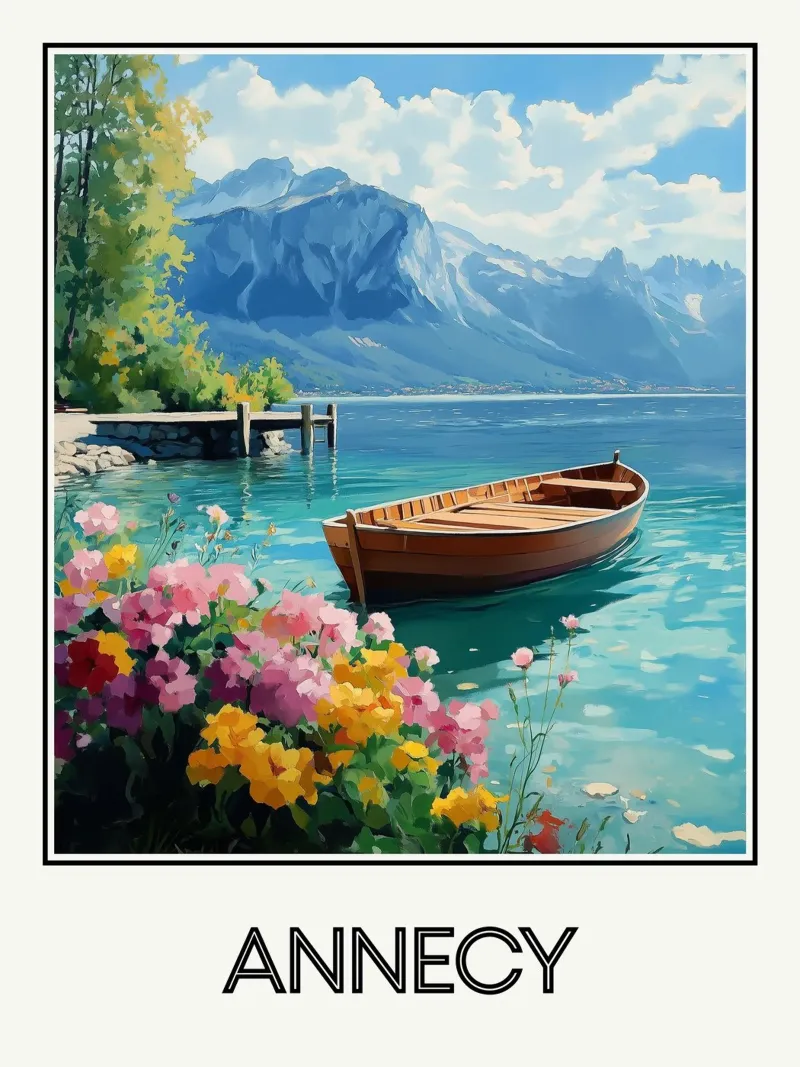 Annecy poster con telaio in legno da Frame the World