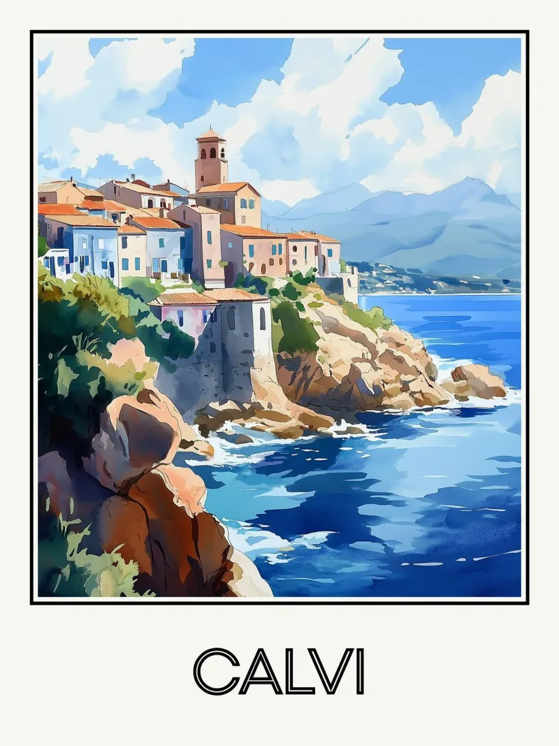 Calvi poster con telaio in plastica da Frame the World