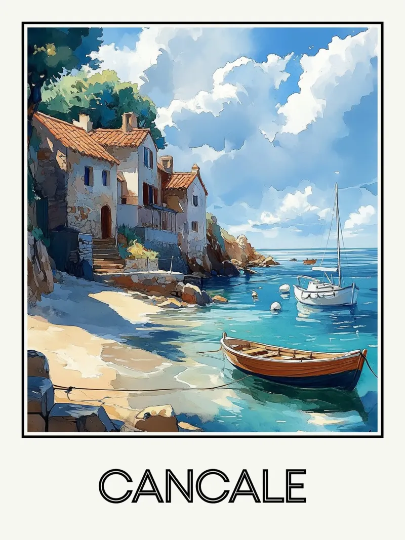 Cancale poster con telaio in alluminio da Frame the World