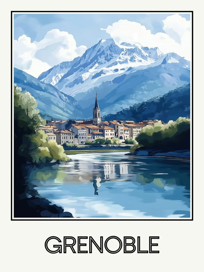 Grenoble tela con Cornice a cassetta da Frame the World